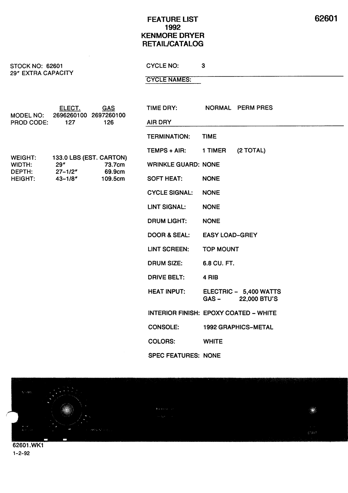 Kenmore 11096260100, 11097260100 Owner’s Manual