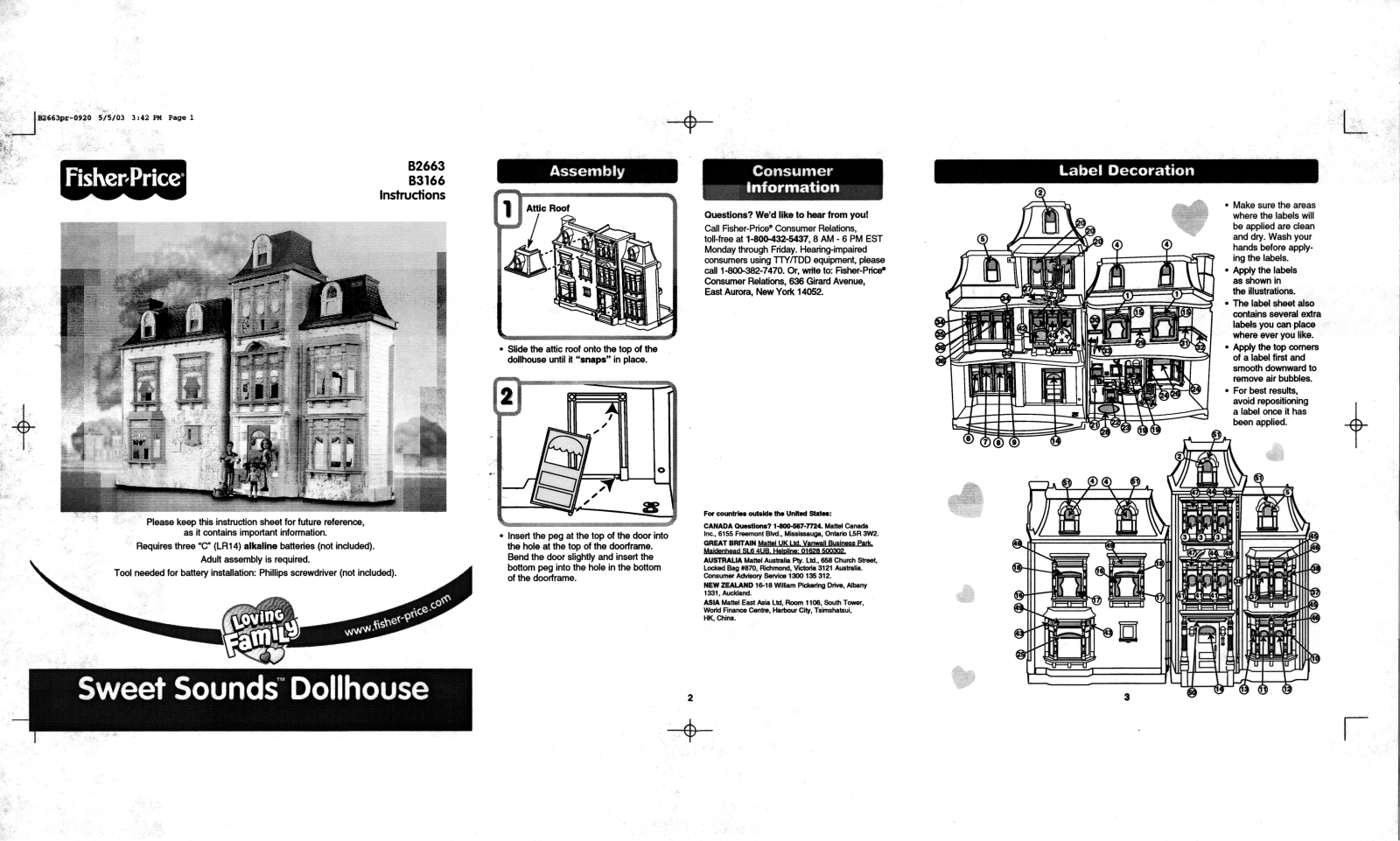 Fisher Price B2663-03T User Manual