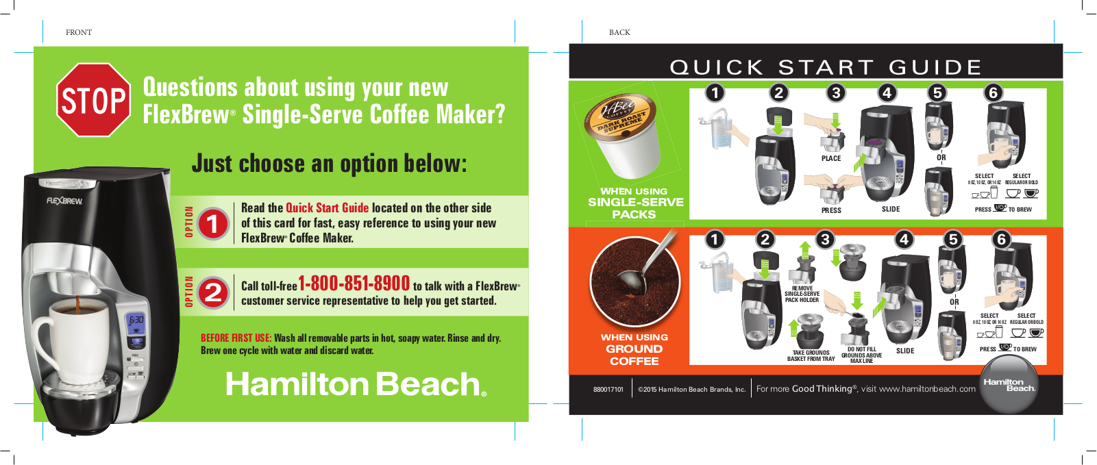 Hamilton Beach 49996, 49994 Quick Start Guide - ManualMachine.com