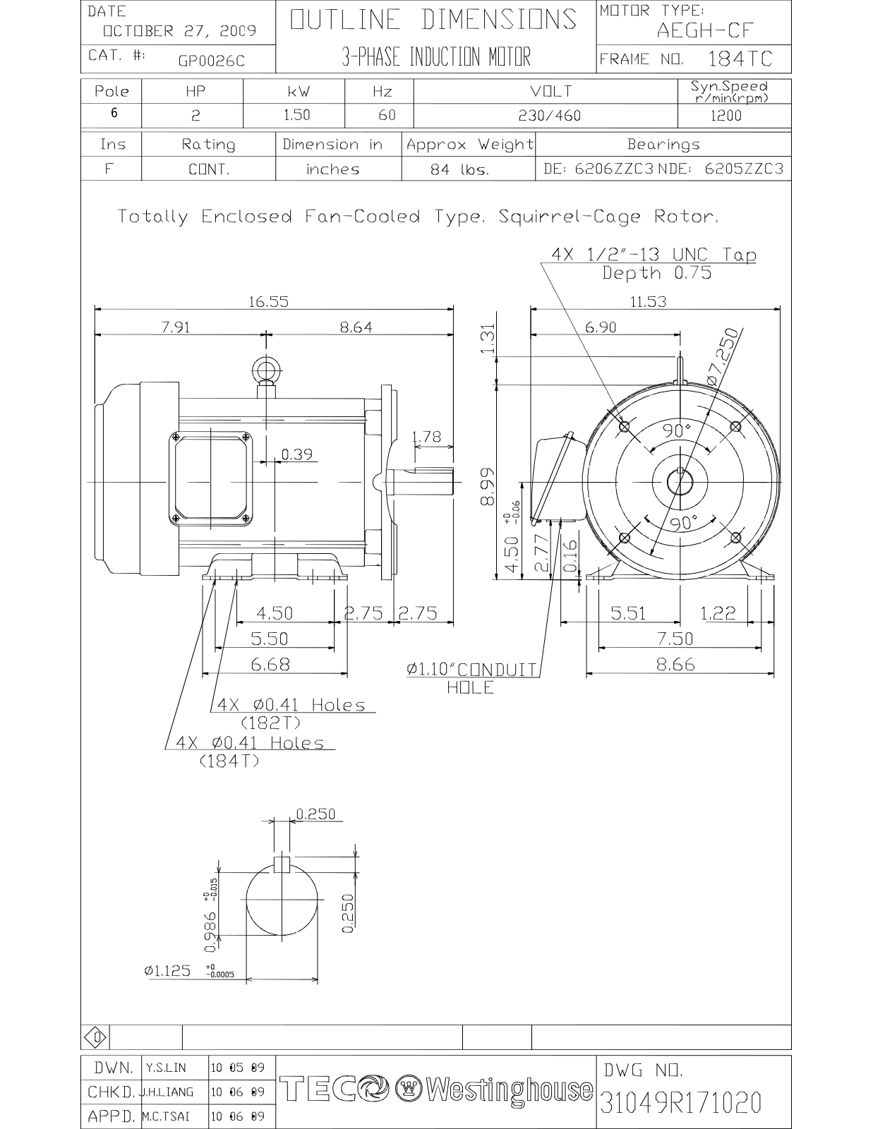 Teco GP0026C Reference Drawing