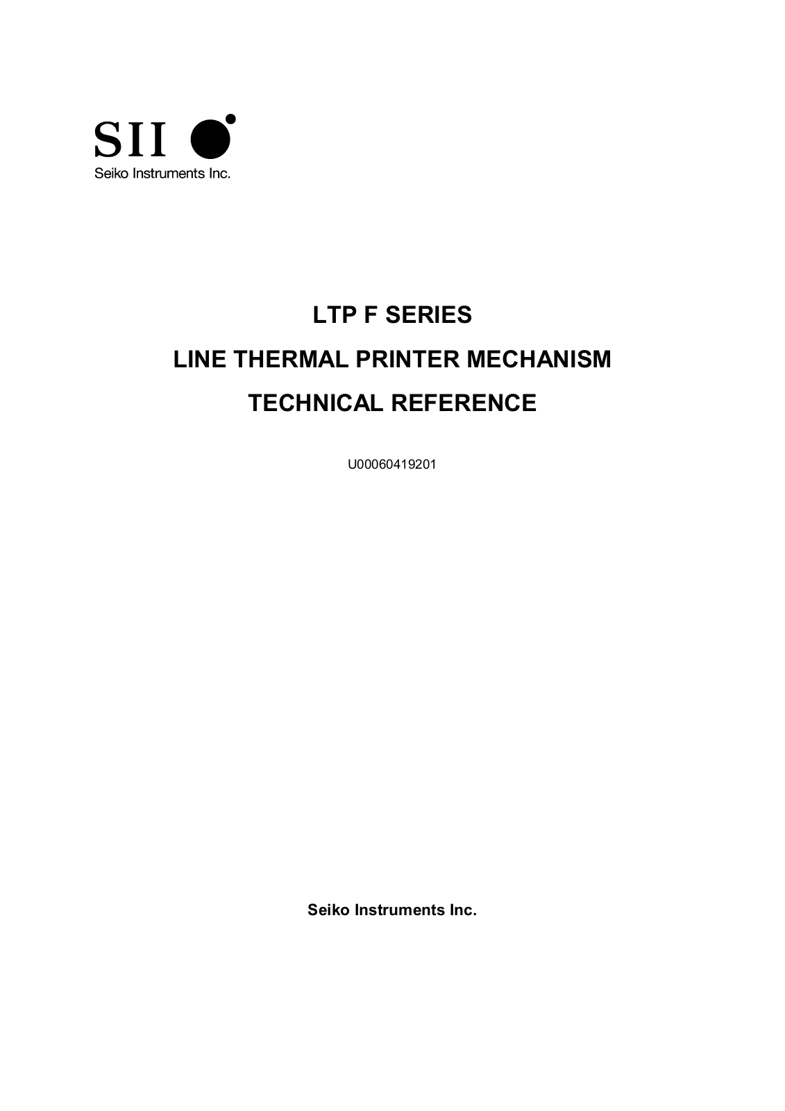 Seiko LTP F User Manual