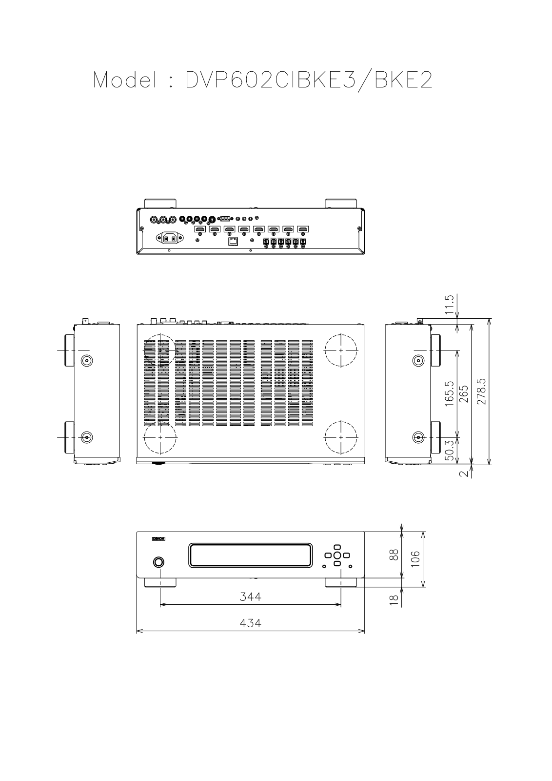 Denon DVP-602CI - Digital Video Processor, DVP602CIBKE3, DVP602CIBKE2 Product Dimensions