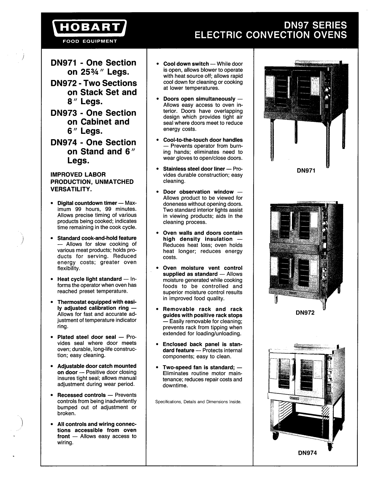 Hobart Food Machines DN971 User Manual