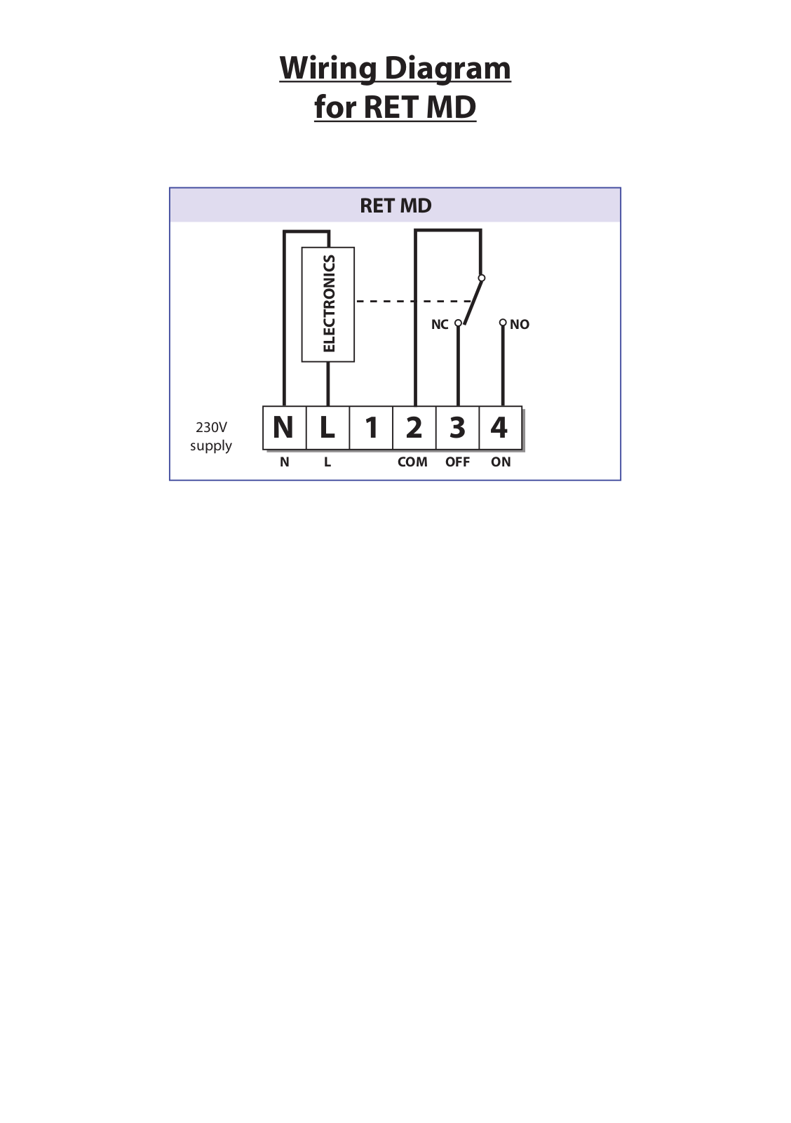 Danfoss RET MD Wiring Diagram