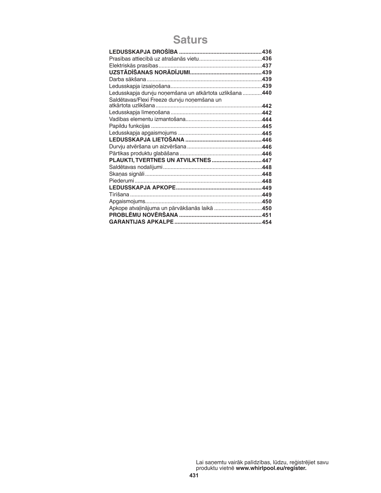 WHIRLPOOL WQ9 U1L User Manual