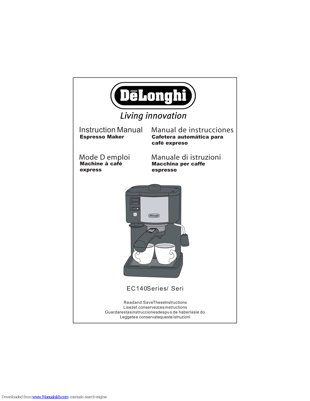 DeLonghi EC 140 Series Instruction Manual