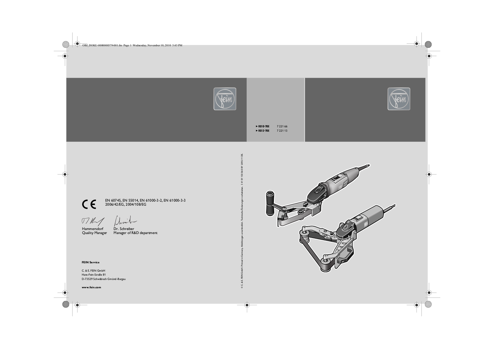 Fein RS 10-70E User Manual