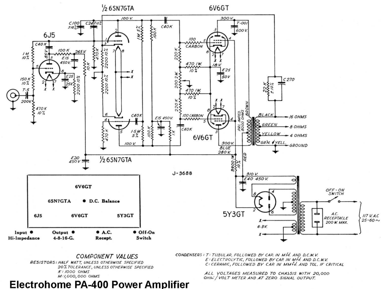 Electro-Harmonix PA-400 Schematic