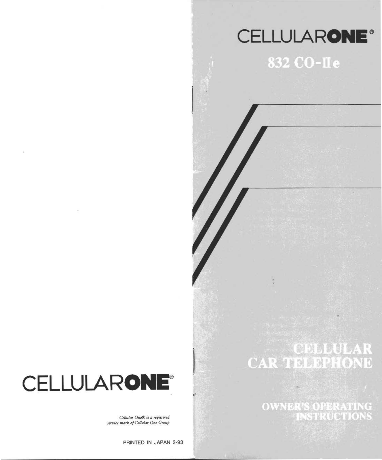 Cellular One 832 CO-IIE User Manual