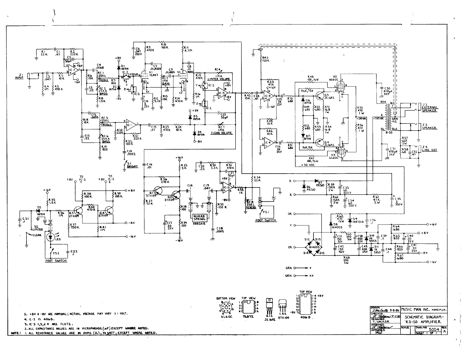 Musicman rd50 schematic