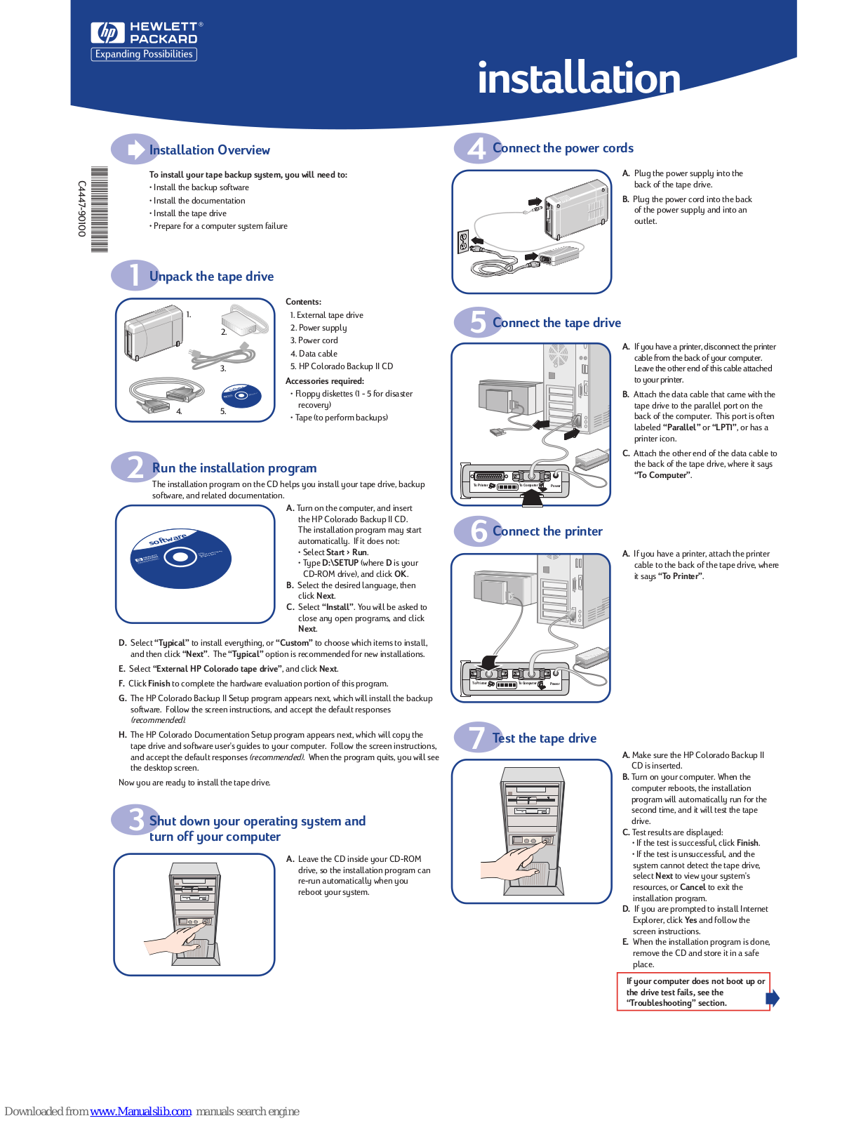 HP C4405A Installation Instructions Manual