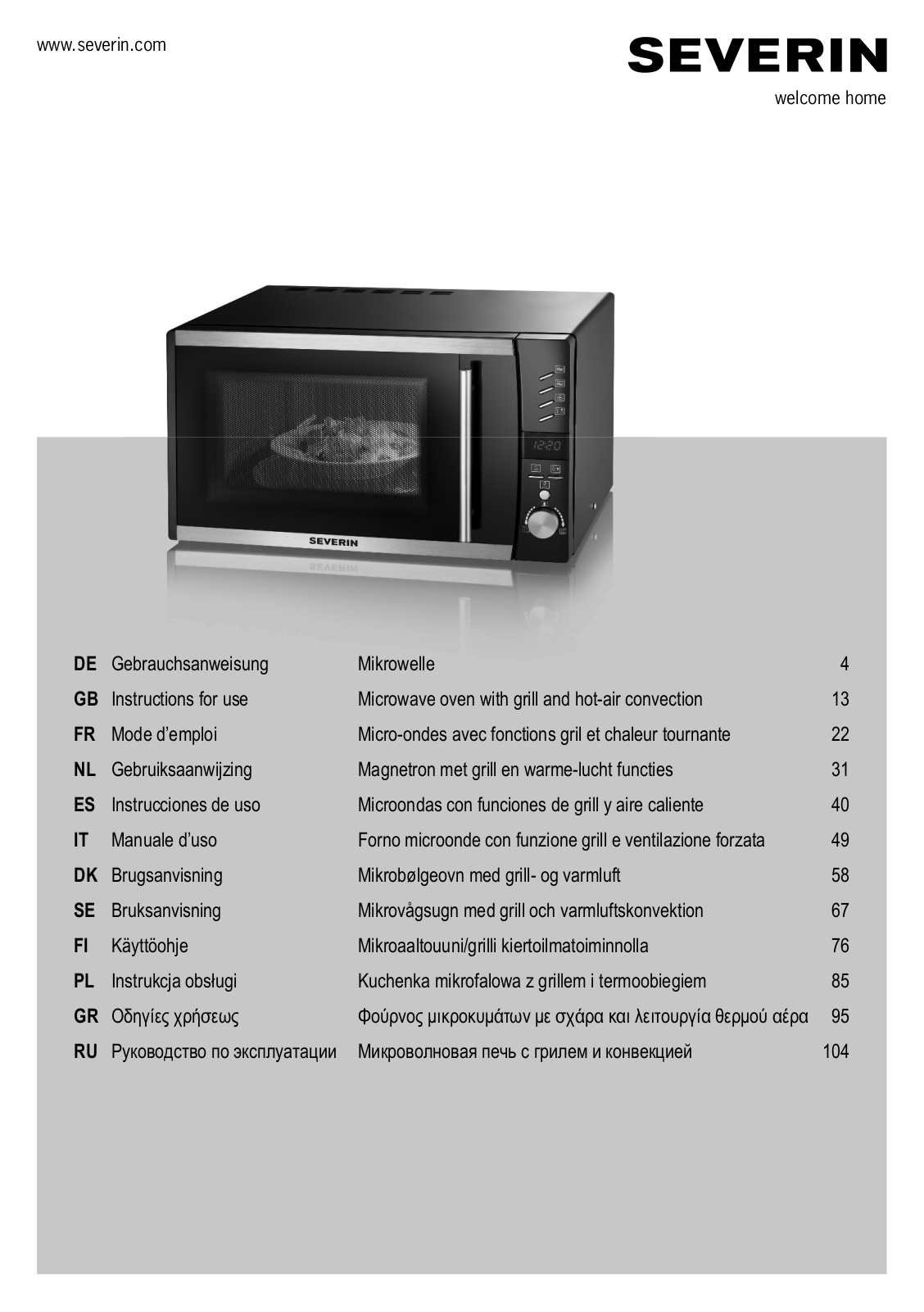 Severin MW 7864 User Manual