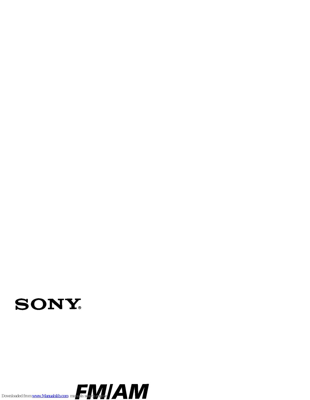 Sony 158MDXC800 Operating Instructions Manual