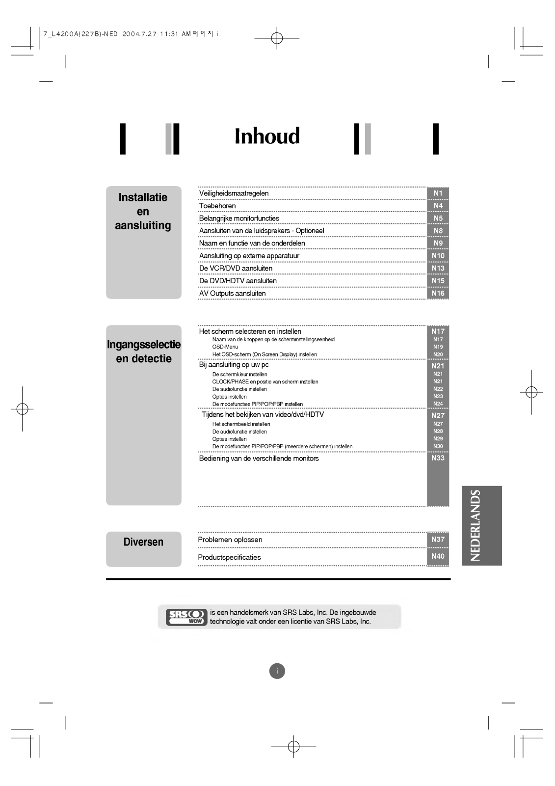 Lg L4200A, L4200AF, L4200AP User Manual