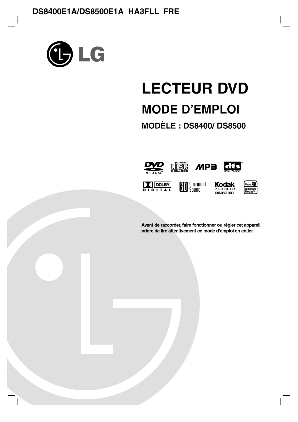 LG DS8400 User Manual