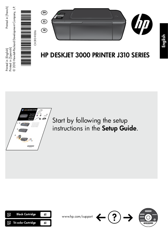 Hp Deskjet 3000 J310a User Manual