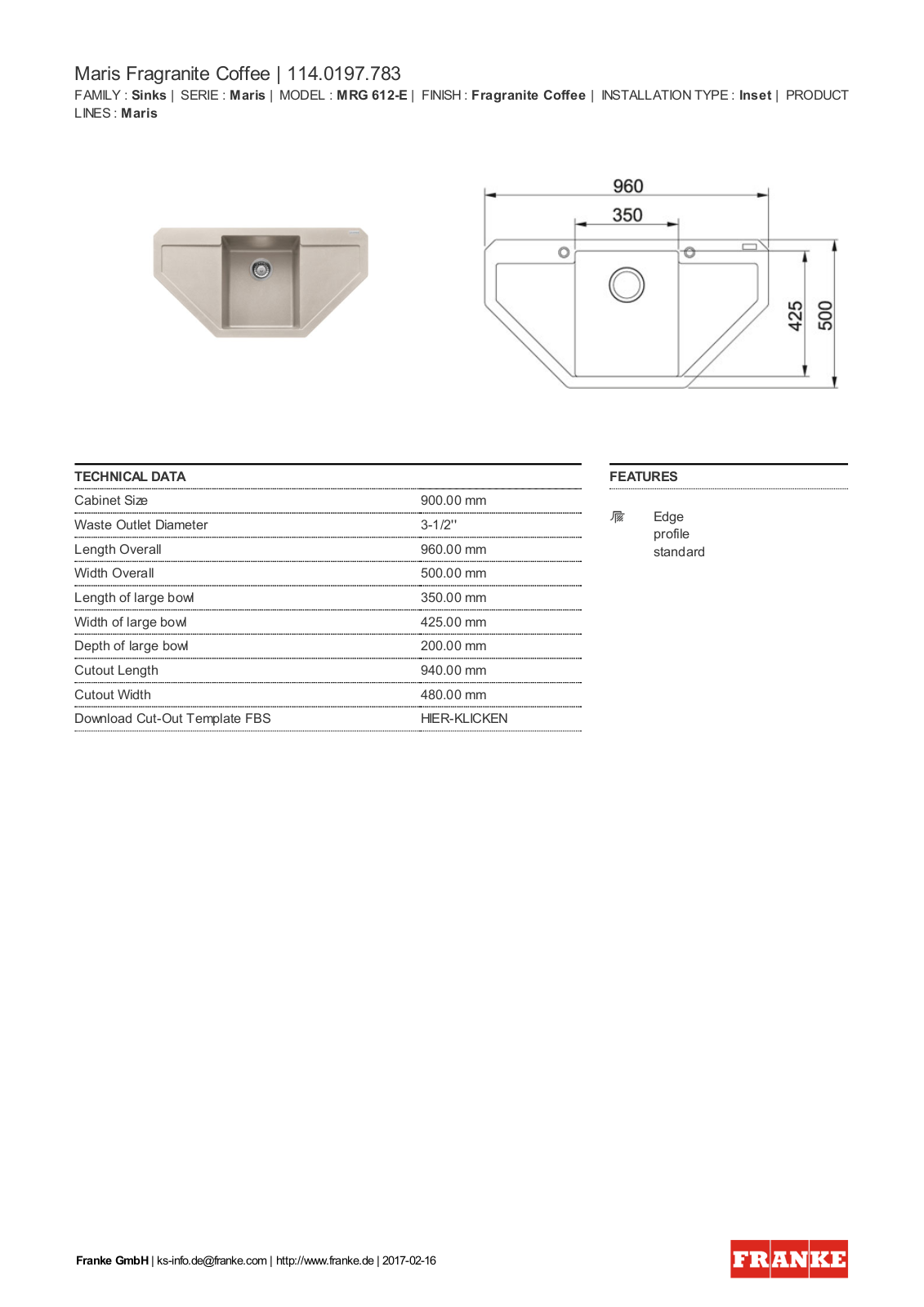 Franke 114.0197.783 Service Manual