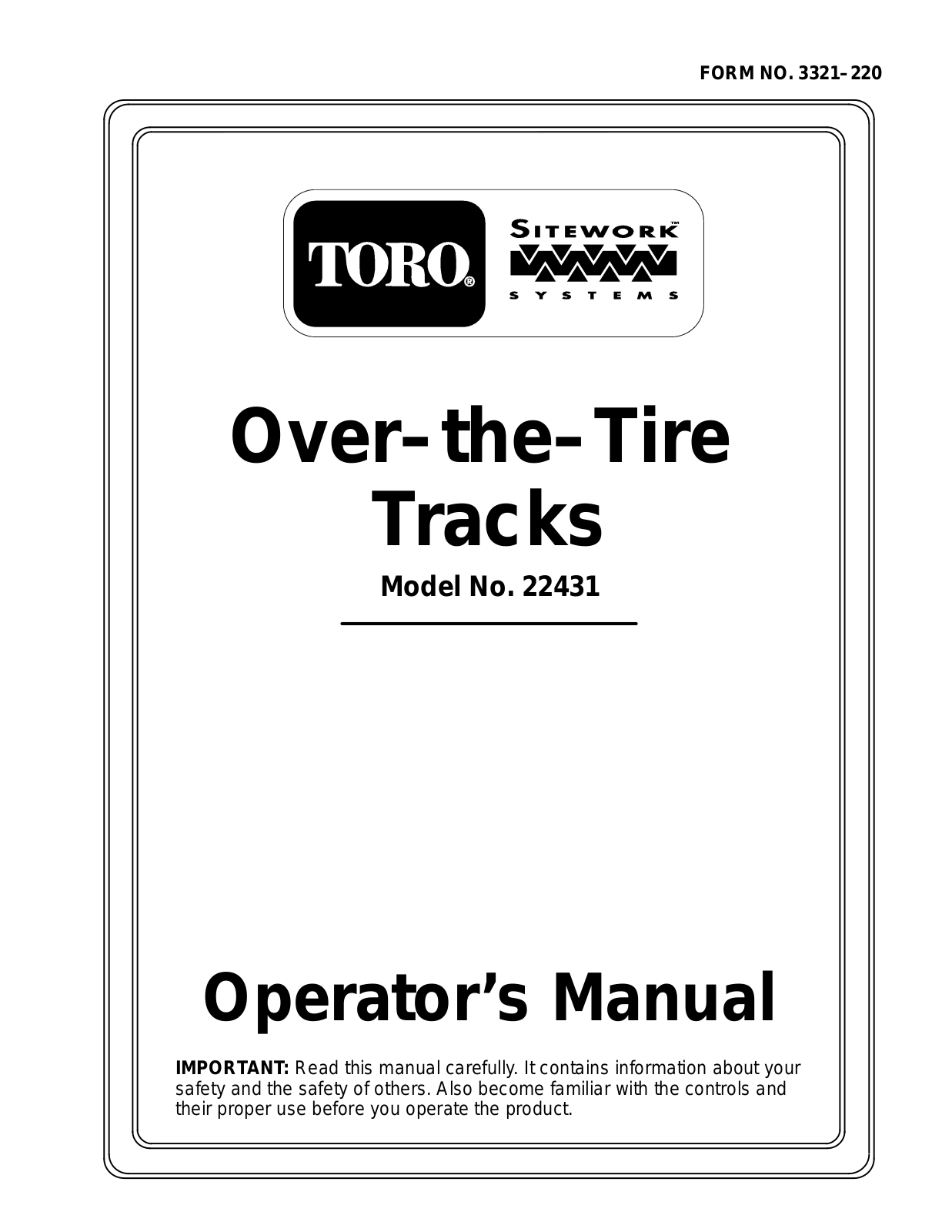 Toro 22431 Operator's Manual