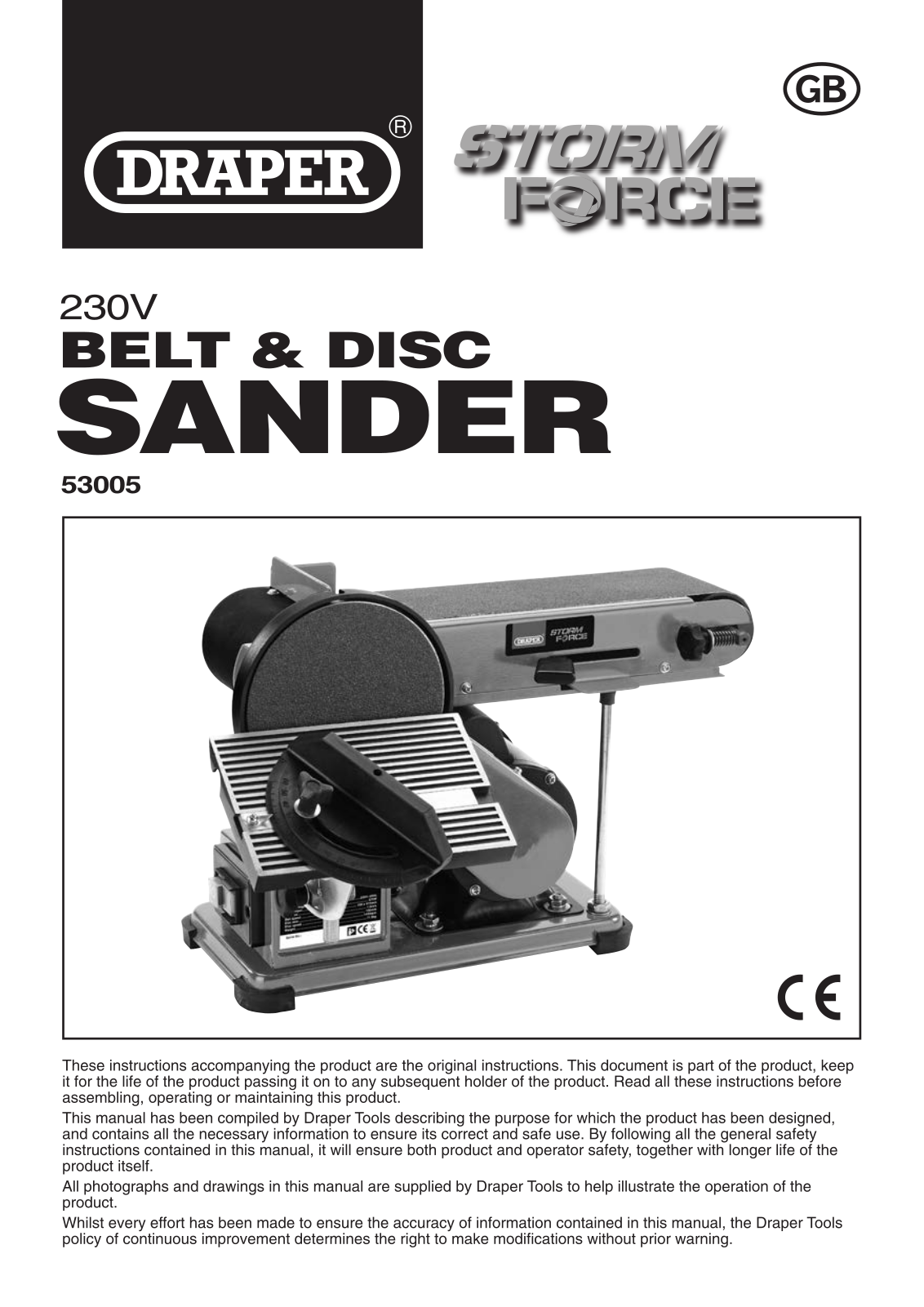 Draper Tools 53005 Instructions