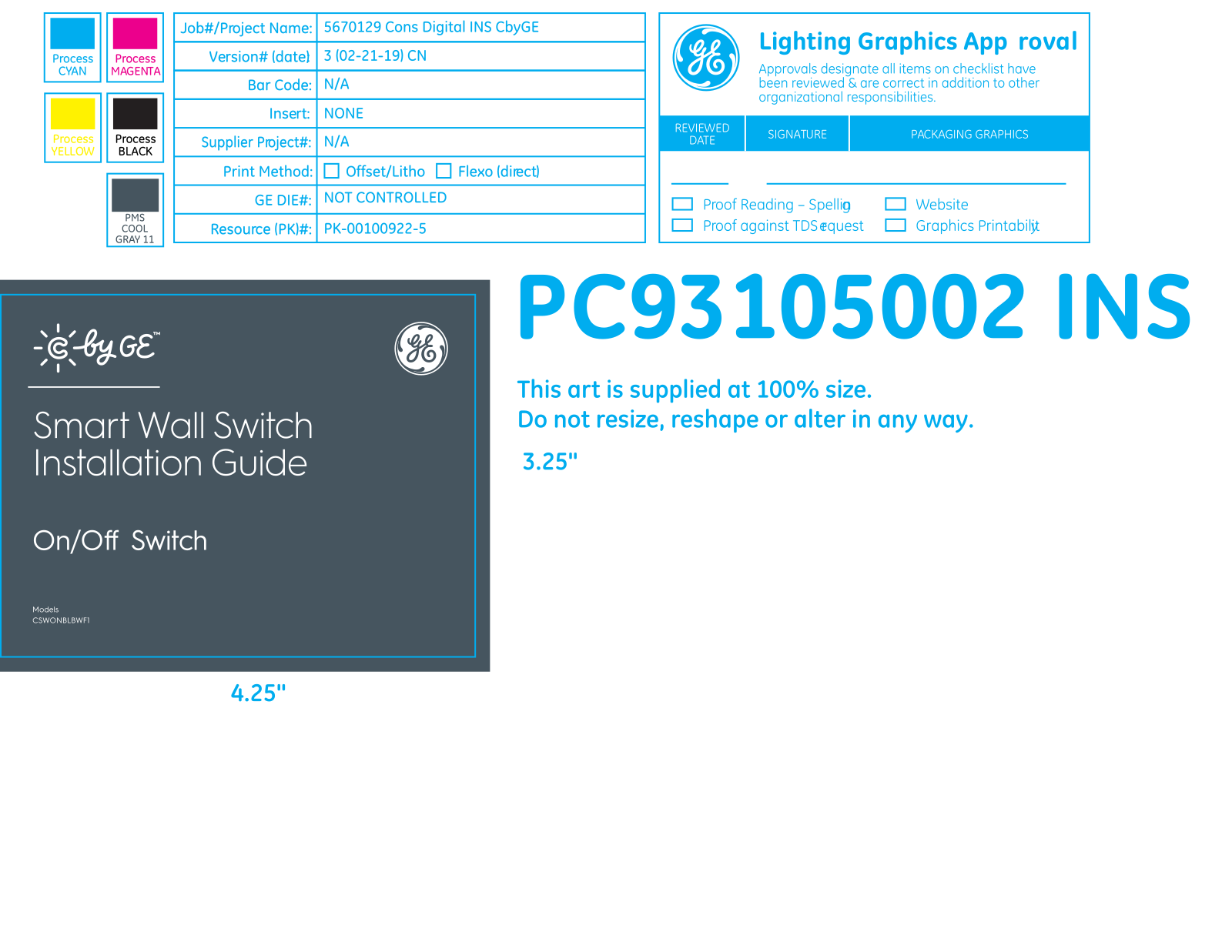 GE Lighting CSWONXXBWF1T, CSWONXXBWF1 User Manual