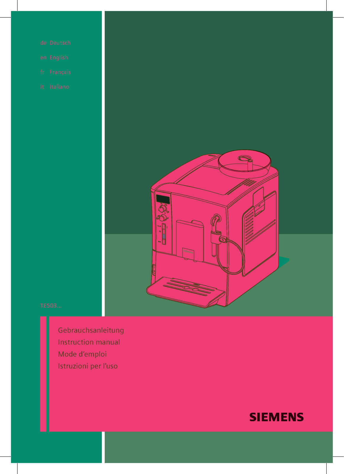 Siemens TE503521DE User Manual