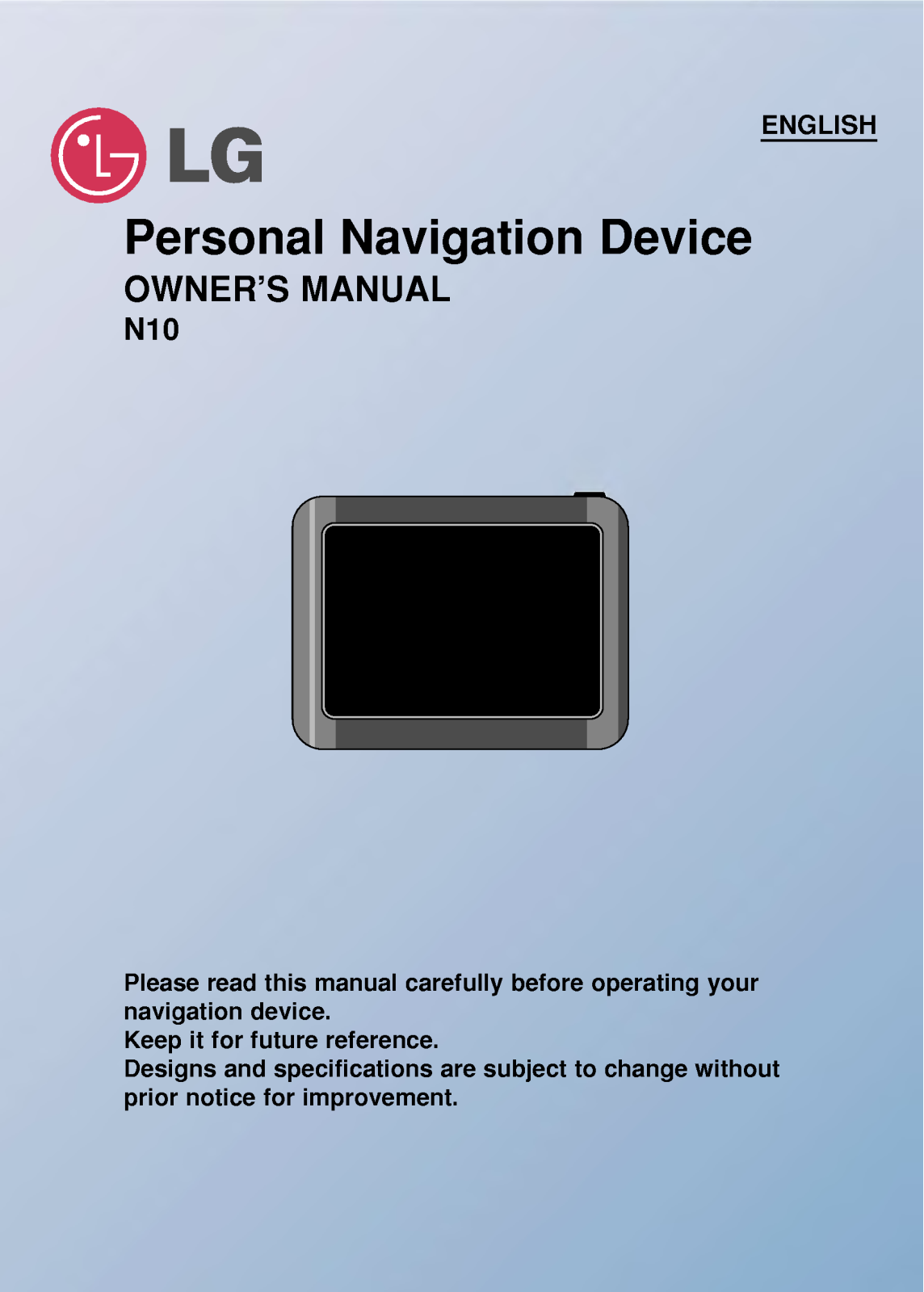 LG N10T ONE User Manual