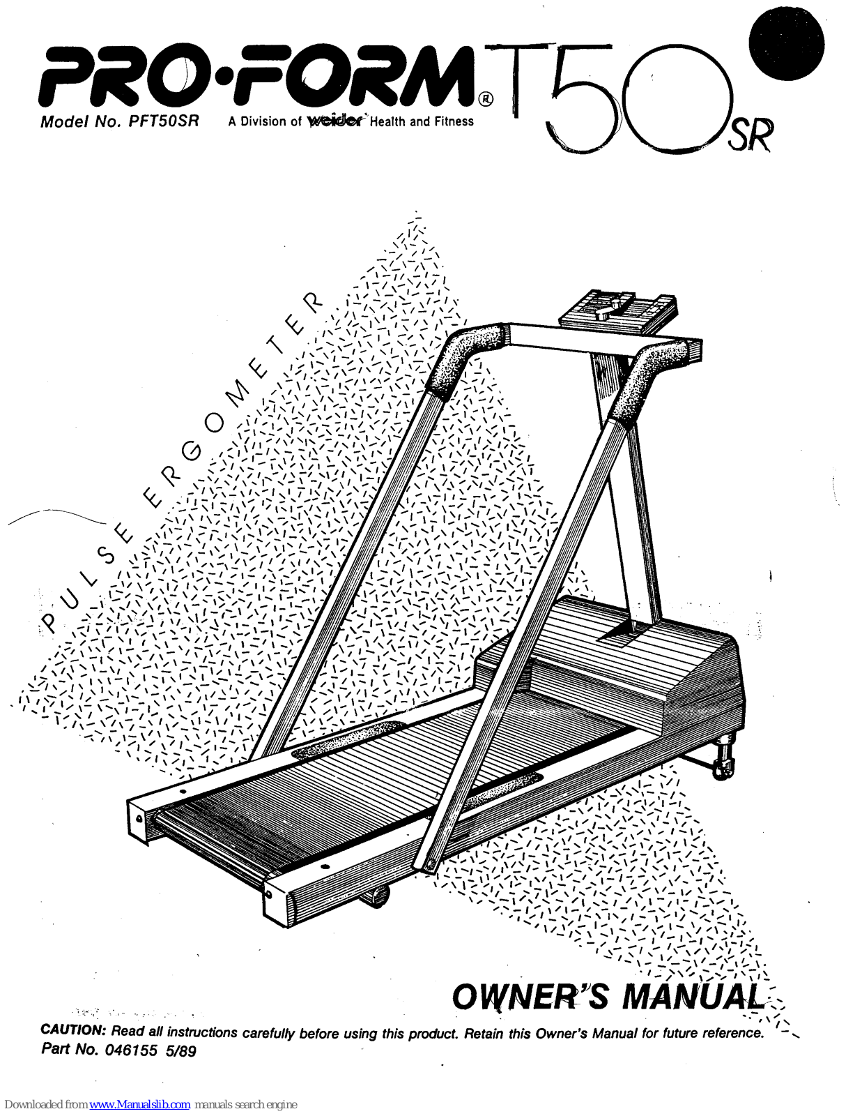 Pro-Form T50SR PFT50SR Owner's Manual