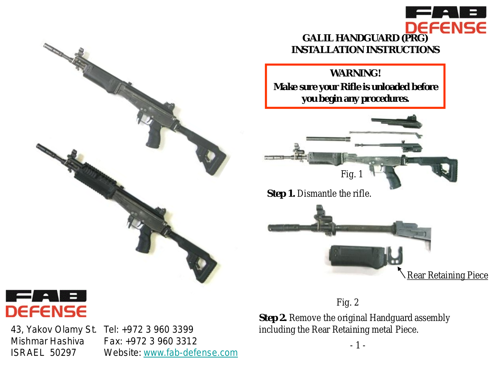 FAB Defense PRG User Manual