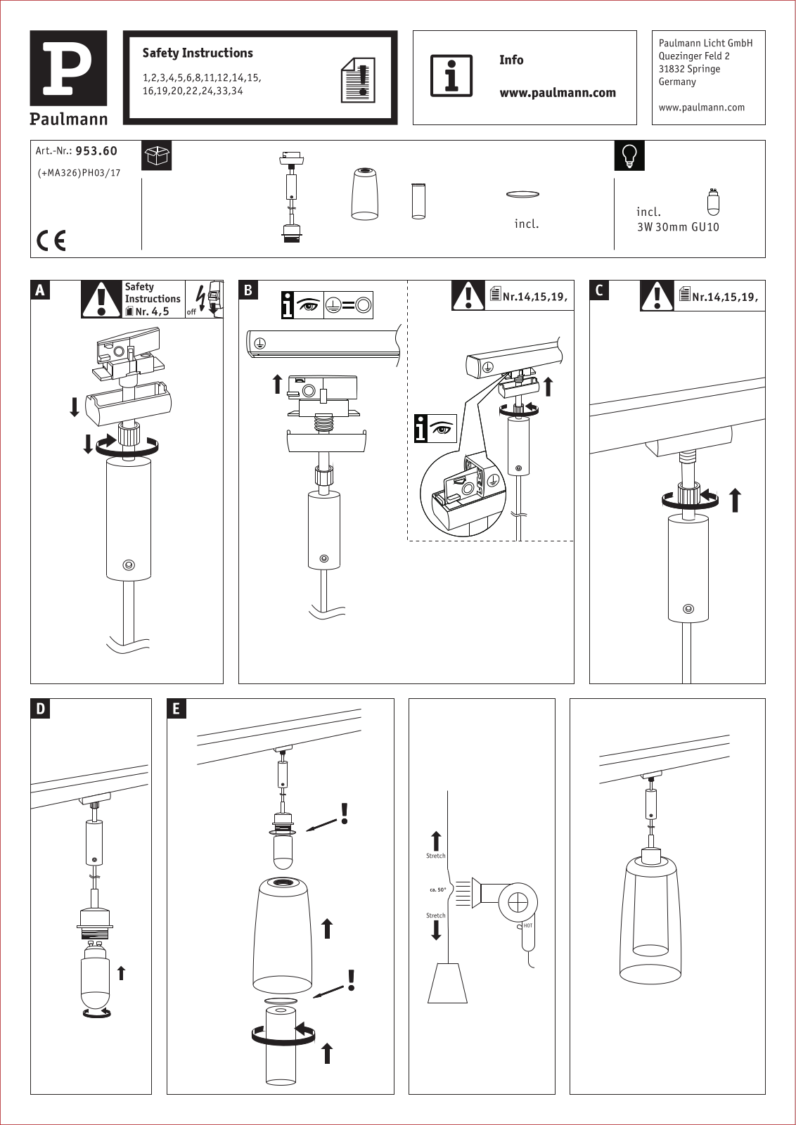 Paulmann 953.60 operation manual - ManualMachine.com