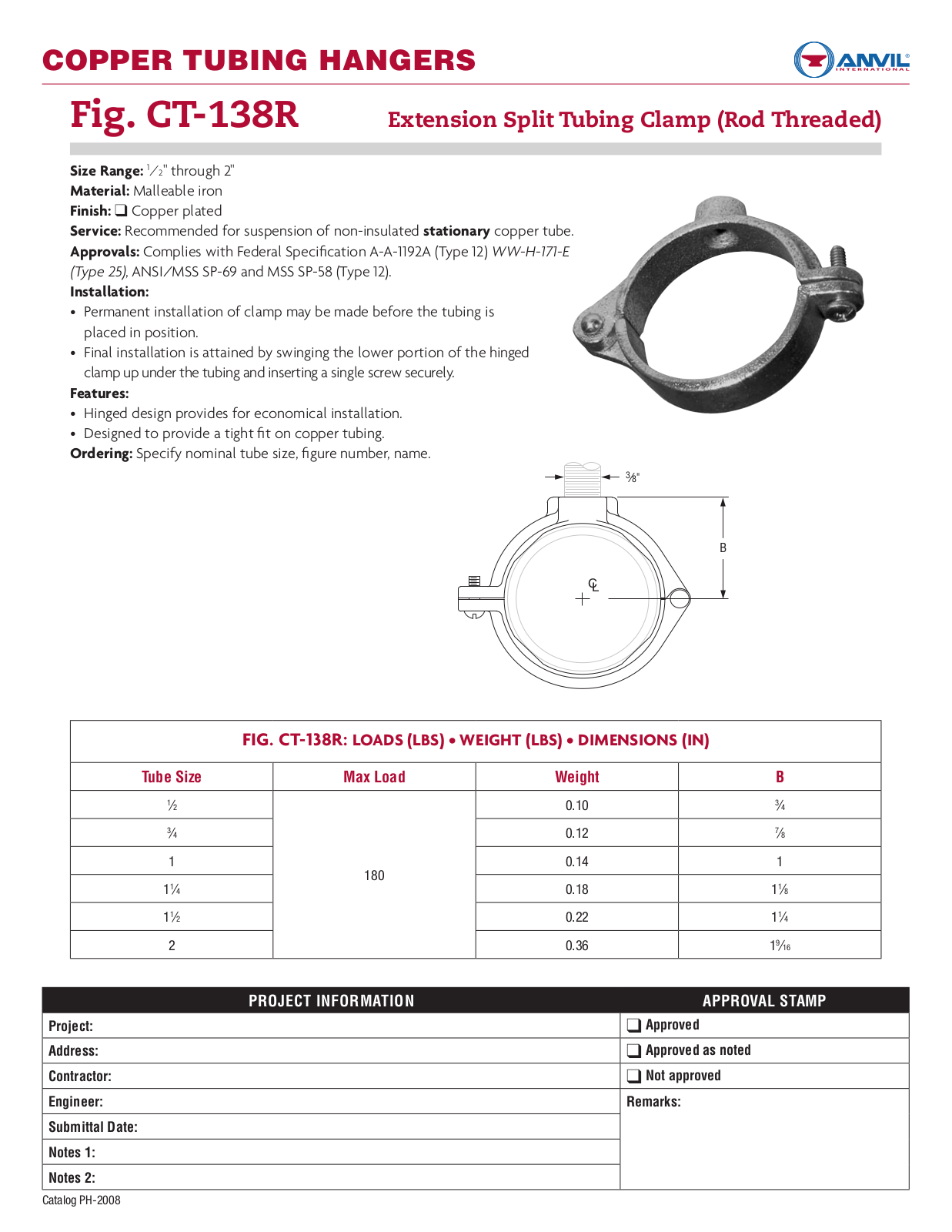 Anvil CT-138R User Manual