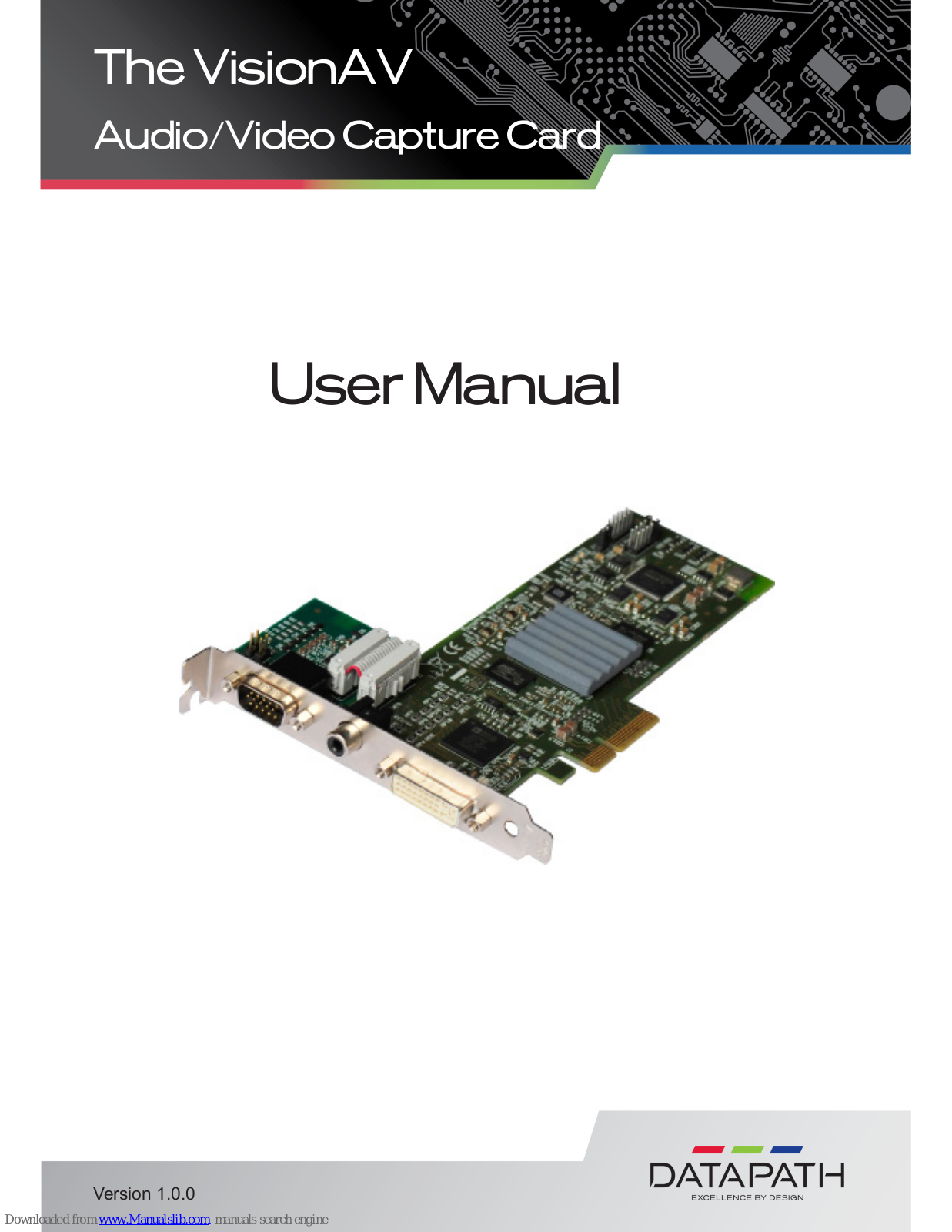 Datapath VisionAV/F, VisionAV/H, VisionAV/B, VisionAV User Manual