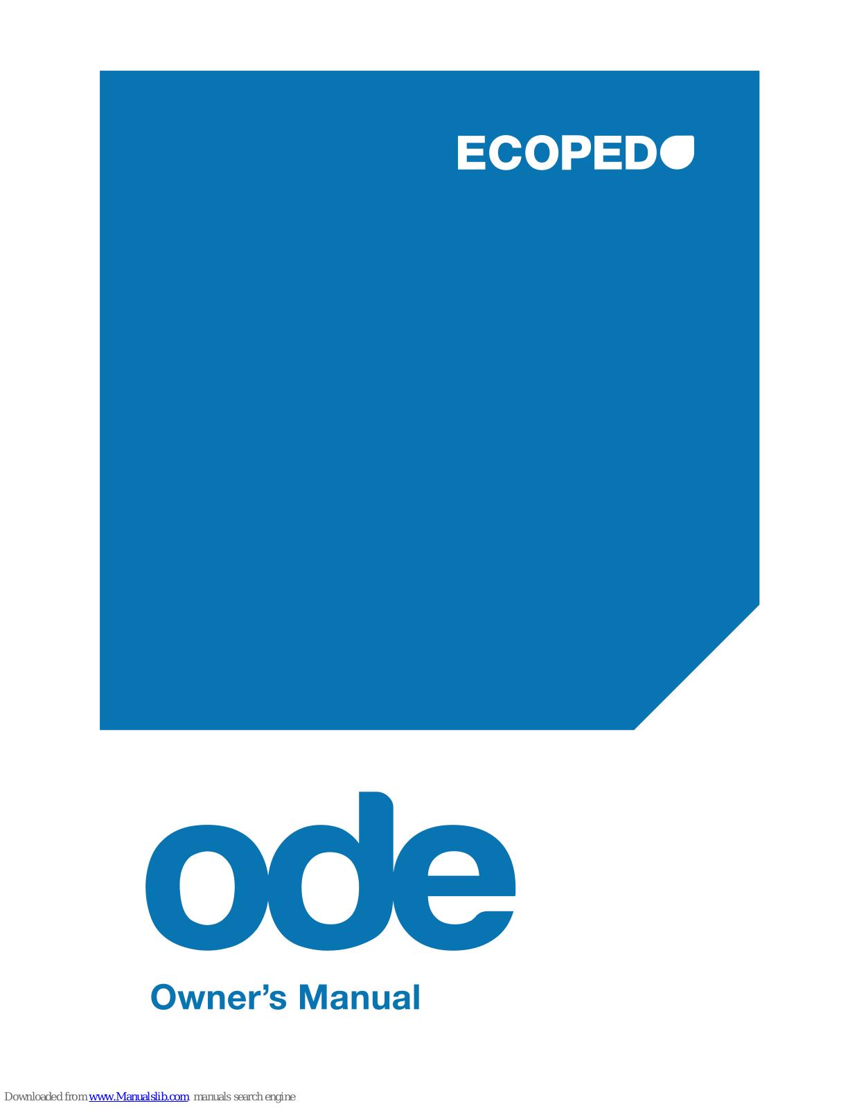 Ecoped ode Owner's Manual - ManualMachine.com