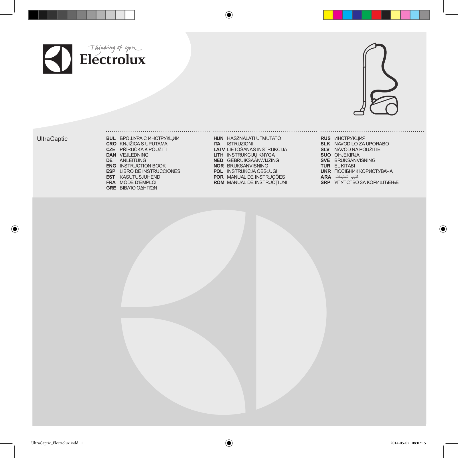 Electrolux ZUCDELUXE, ZUCALLFLR, ZUCANIMAL User Manual