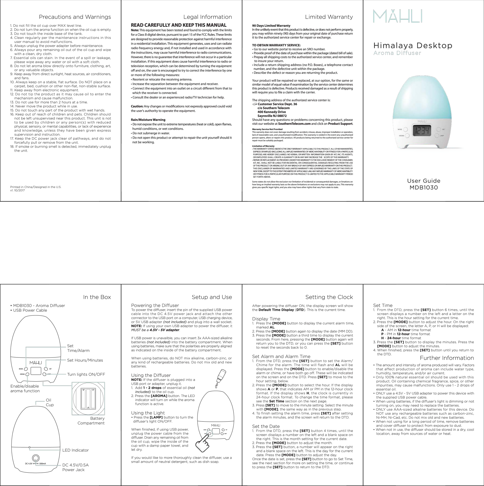 Mahli MDB1030 User Manual