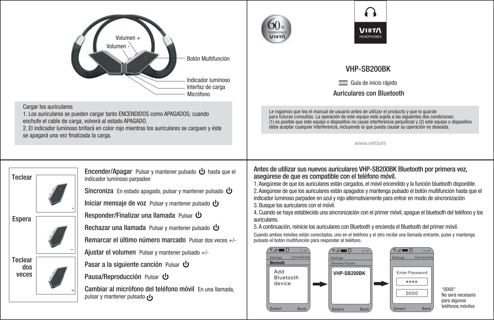 Vieta VHP-SB200BK User Manual