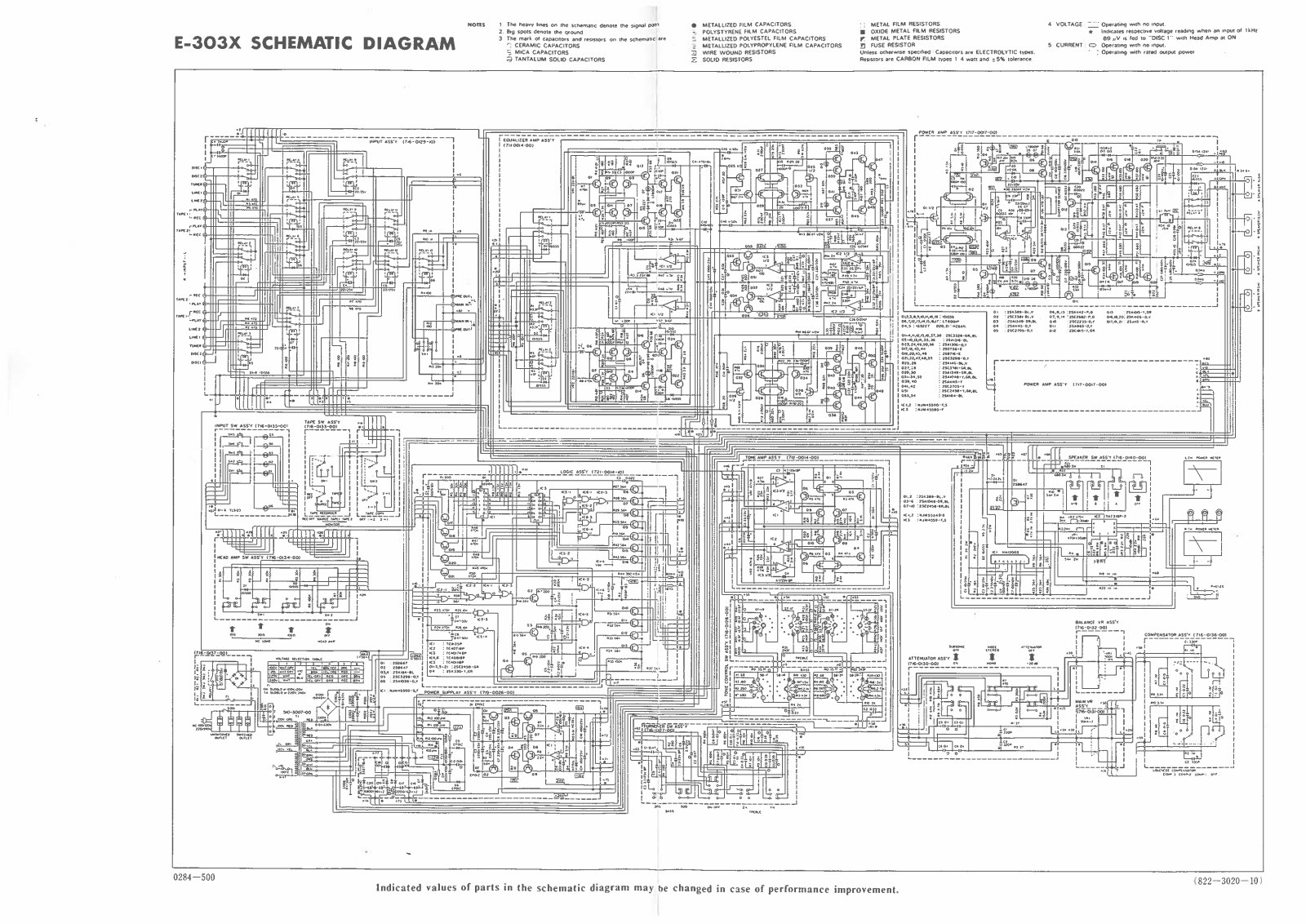 Accuphase E303 Schematic