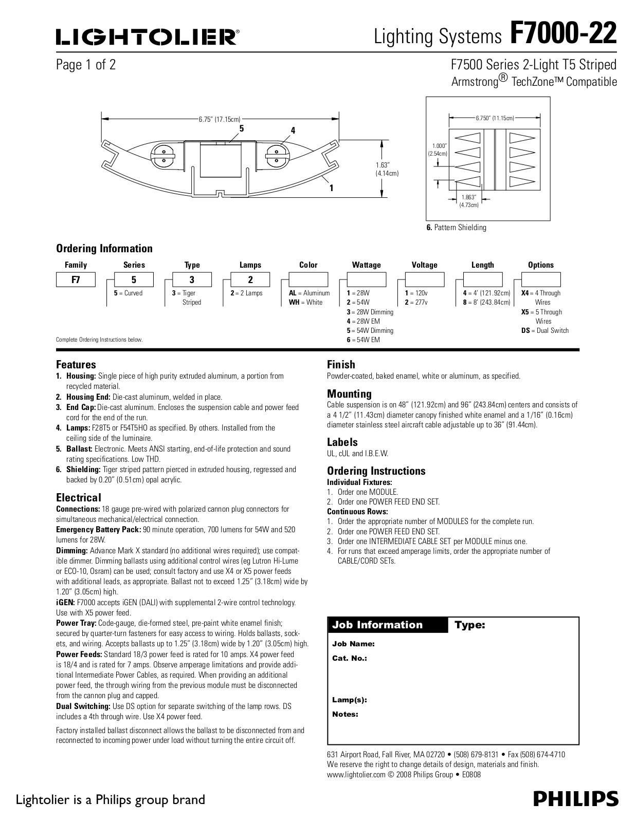 Lightolier F7000-22 User Manual