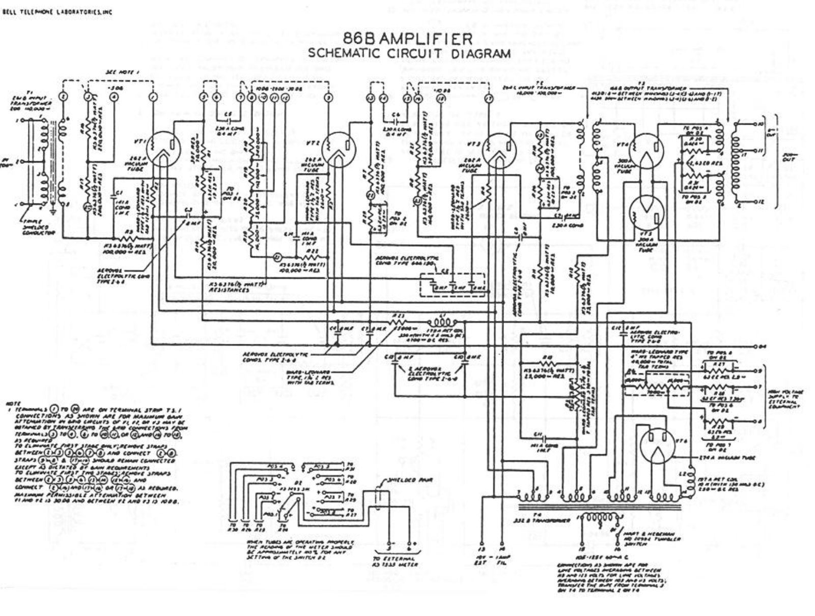 Western Electric 86-B Schematic