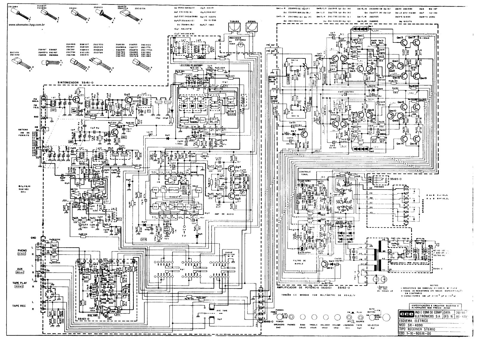 CCE SR4090 Schematic