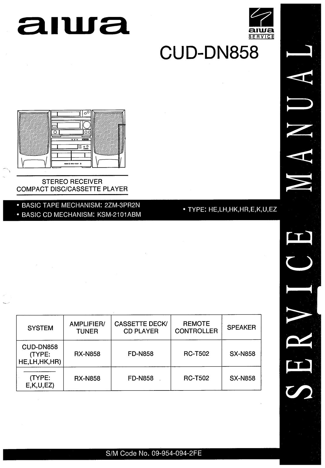 Aiwa CUD-DN858 Service Manual