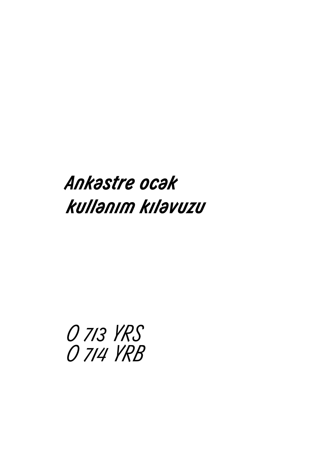 Arçelik O714YRB User manual