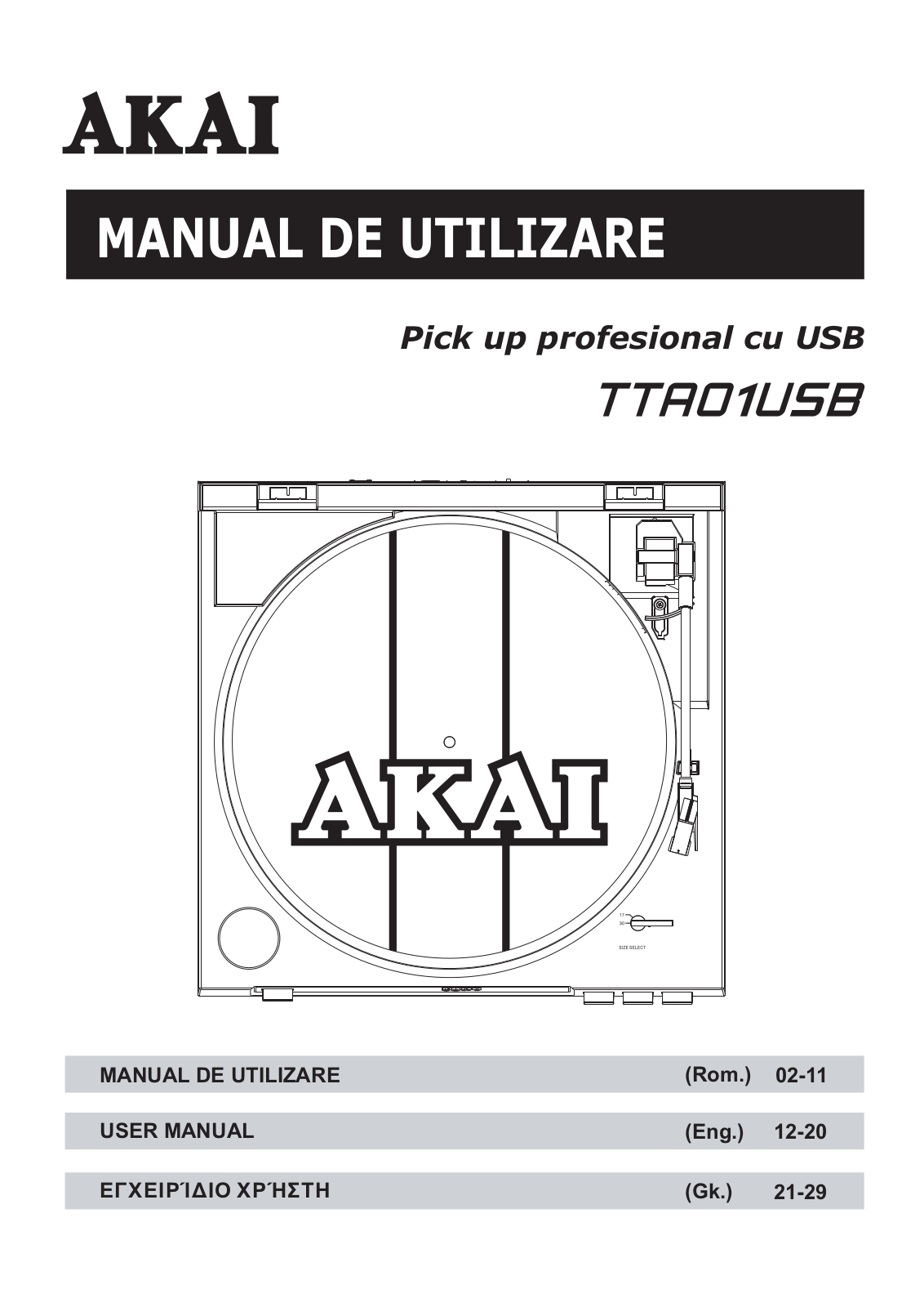 AKAI TTA01USB User Manual