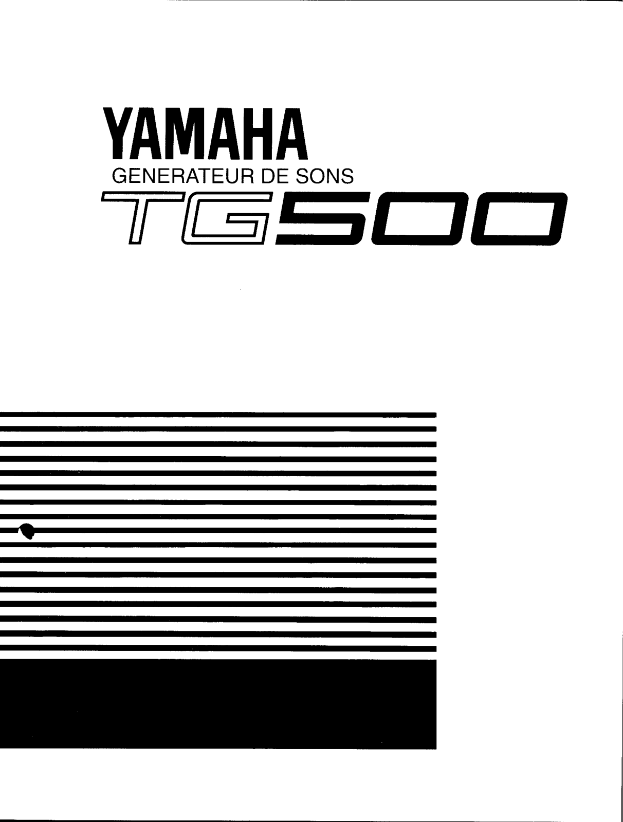 Yamaha TG500 Owner's Manual