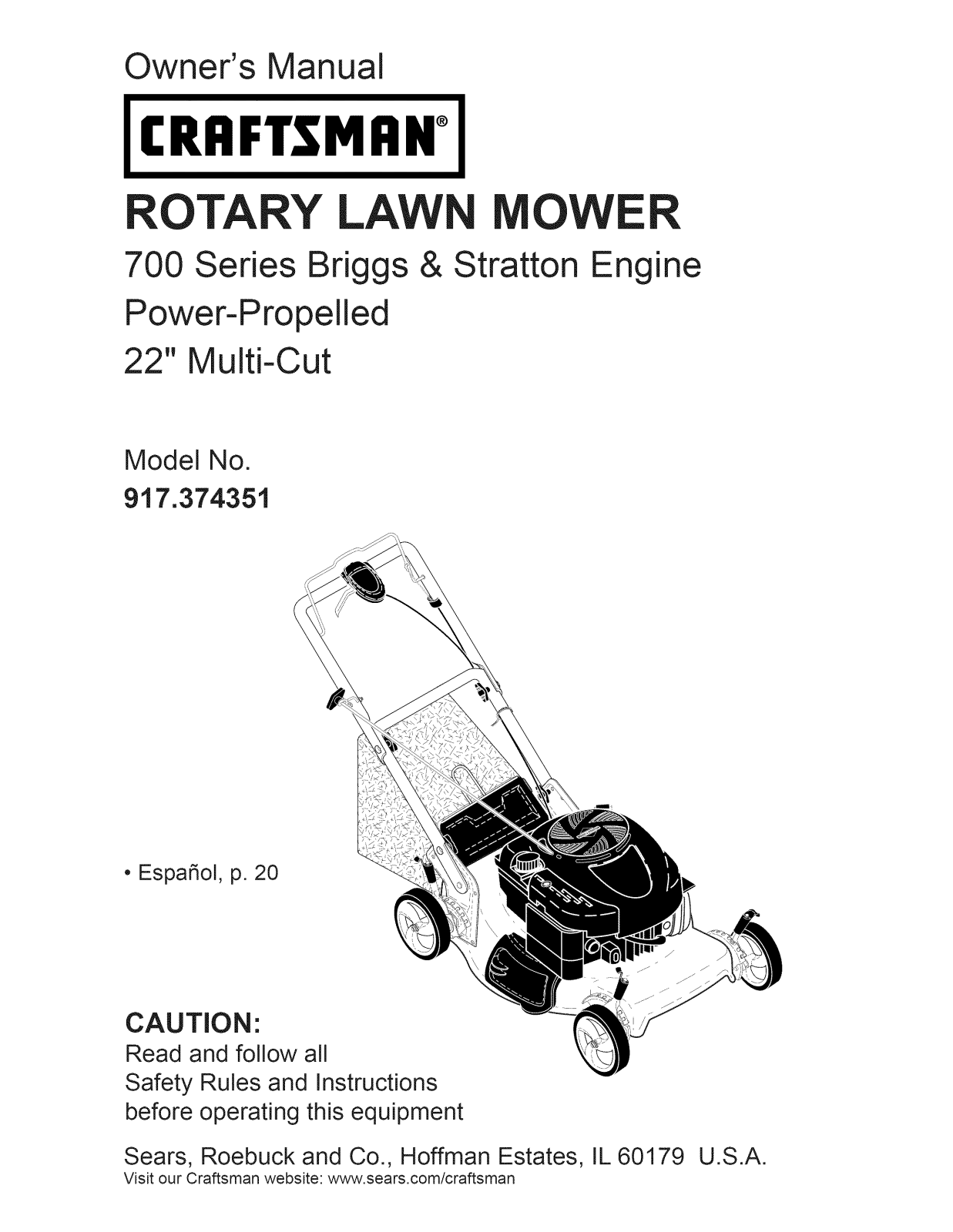 Craftsman 37435, 917.374351 User Manual - ManualMachine.com