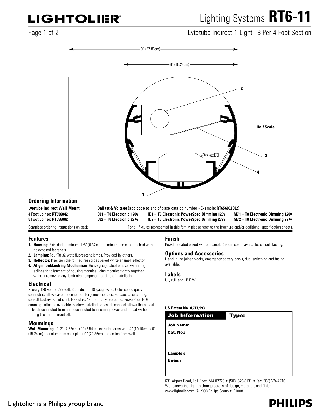 Lightolier RT6-11 User Manual