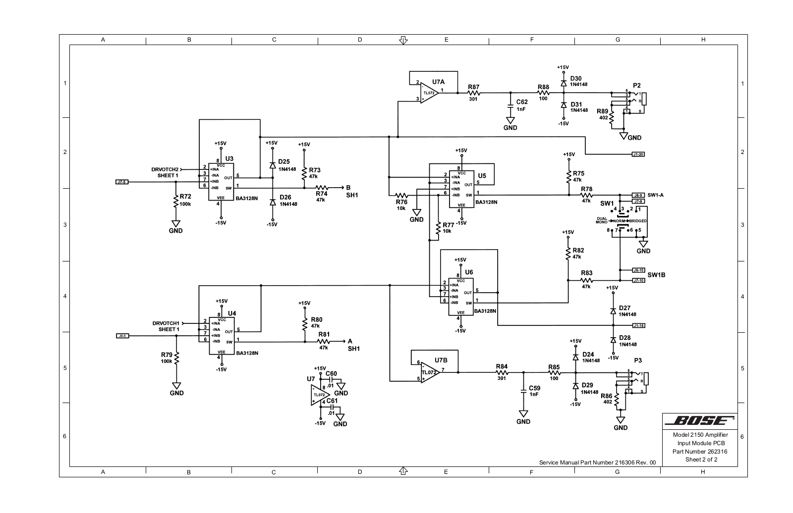 BOSE SD262316SH2 Schematic