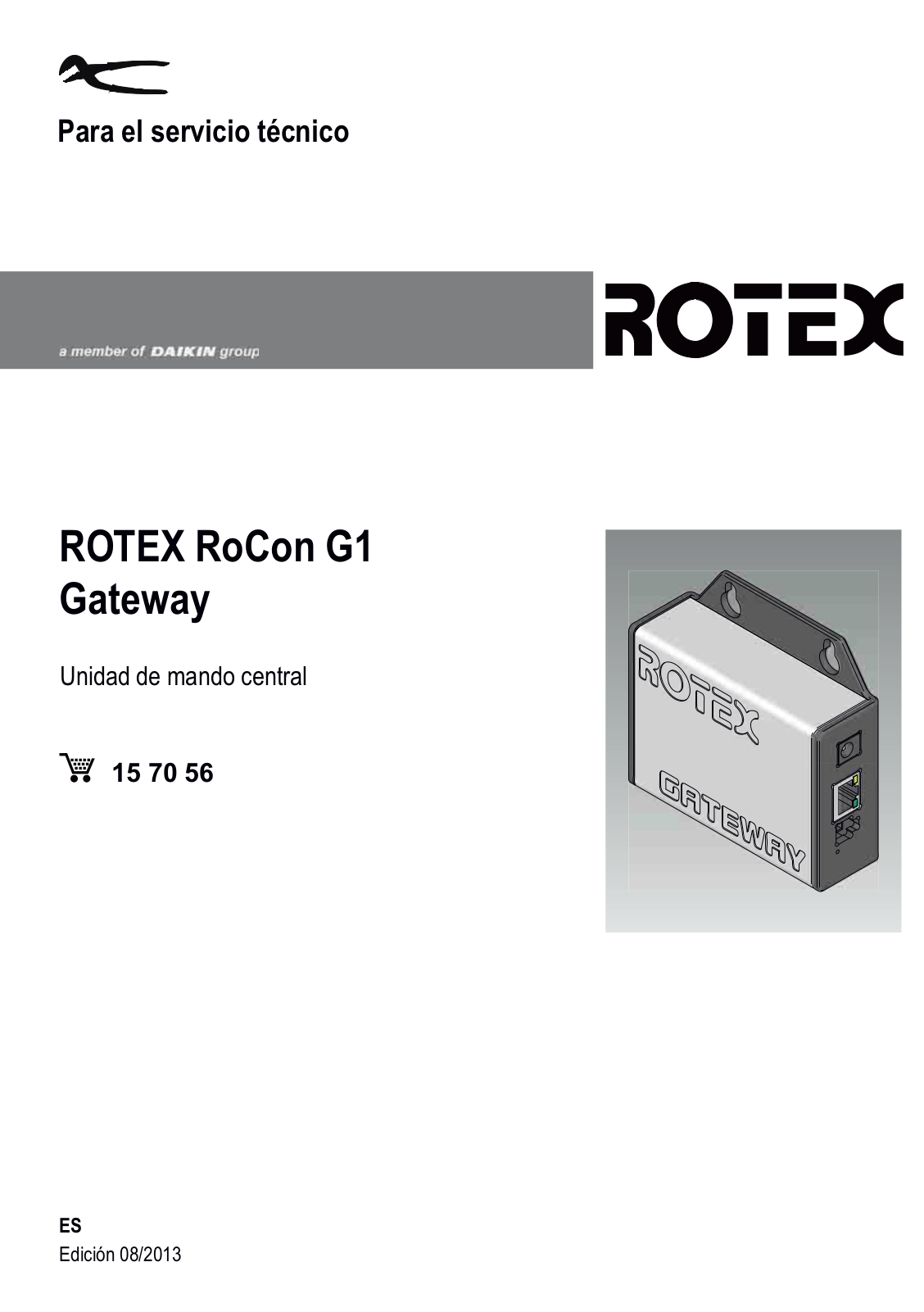 ROTEX RoCon G1 Installation manuals