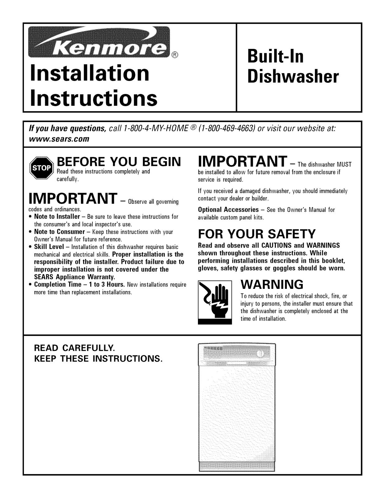Kenmore 58714402400, 58714403400, 58714409400 Installation Guide - ManualMachine.com