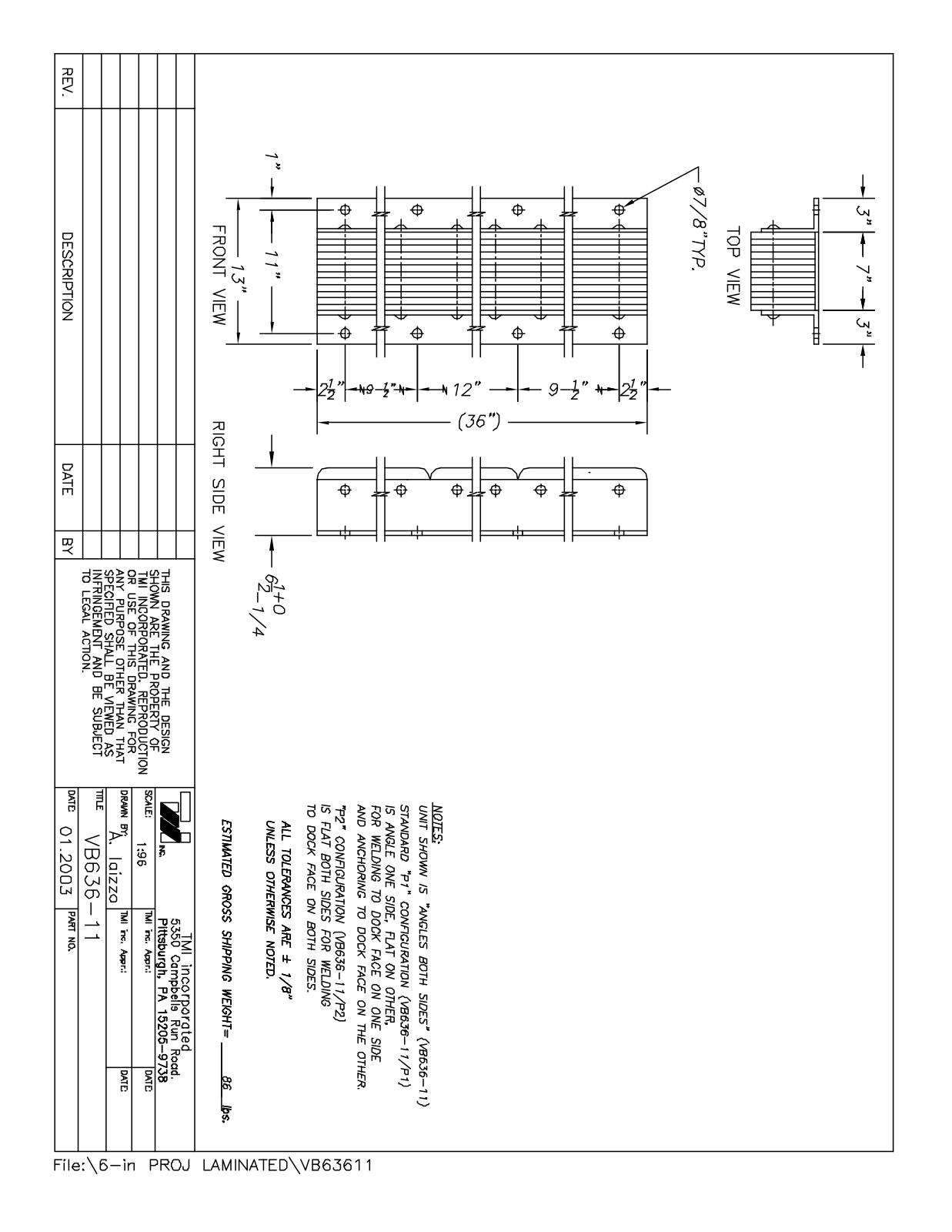 Tmi VB63611 User Manual