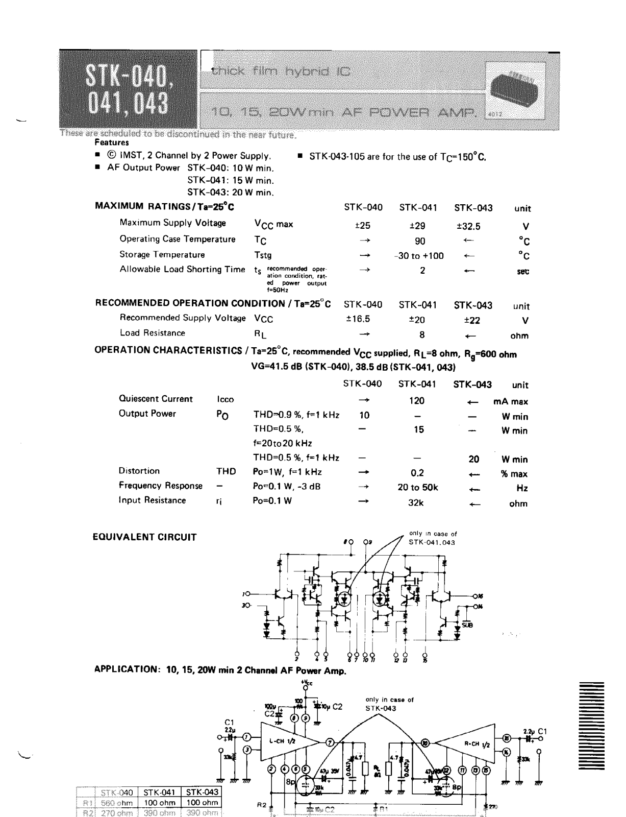 SANYO STK040 Service Manual